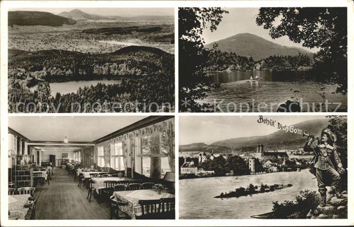 Saeckingen Rhein Panorama Waldcafe Restaurant am Bergsee Speisesaal Trompeter vo