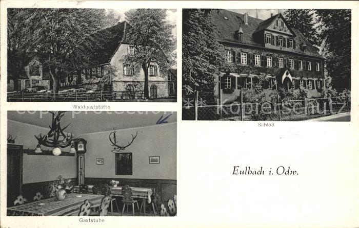 Eulbach Jagdschloss Waldgaststaette Eulbach Gaststube
