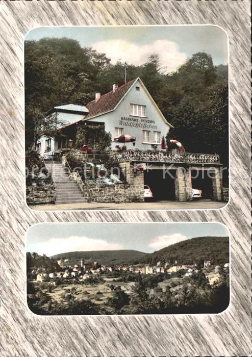 Lindenfels Odenwald Gasthaus Pension Waldschloesschen Ortsansicht