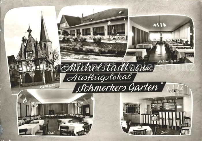 Michelstadt Rathaus Schmerkers Garten Blick auf Terrasse Nebenzimmer Saal Bar