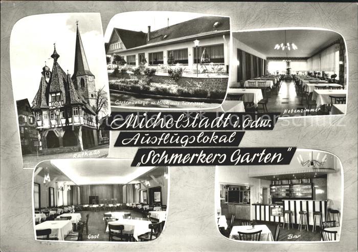 Michelstadt Rathaus Schmerkers Garten Blick auf Terrasse Nebenzimmer Saal Bar