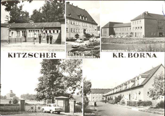 Kitzscher HO Gaststaette Ernst Schneller Schule Stadion Oststrasse