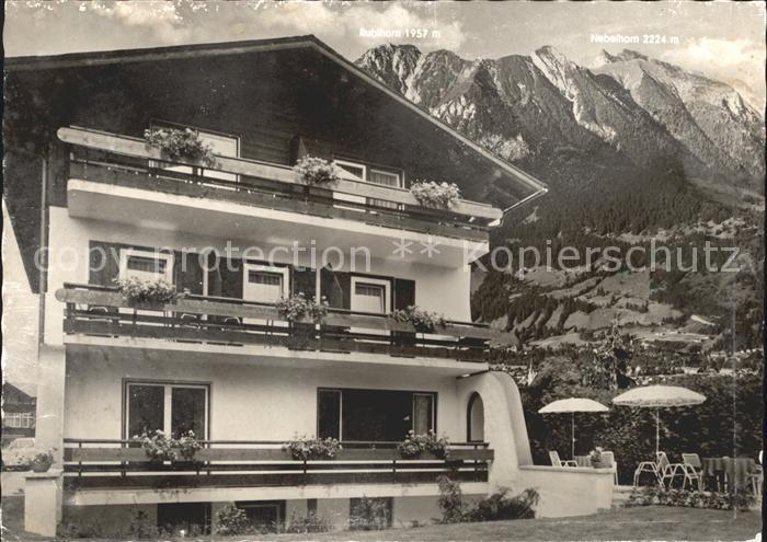 Oberstdorf Gaestehaus Ackermann mit Rubihorn und Nebelhorn