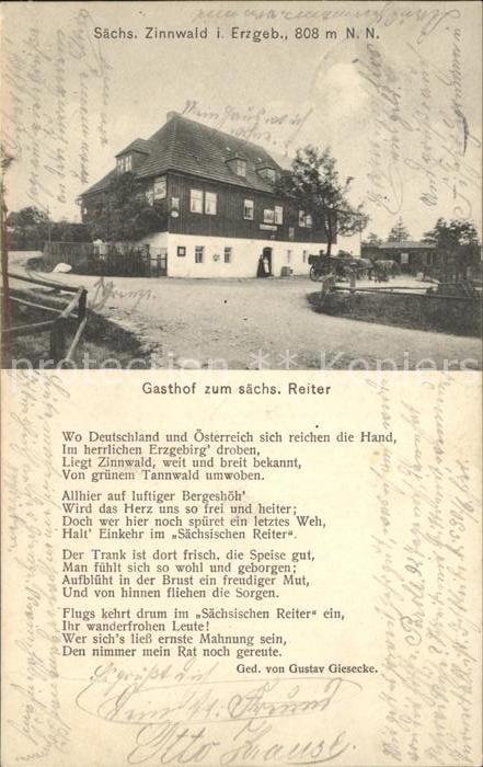 Zinnwald-Georgenfeld Gasthof zum saechsischen Reiter Gedicht