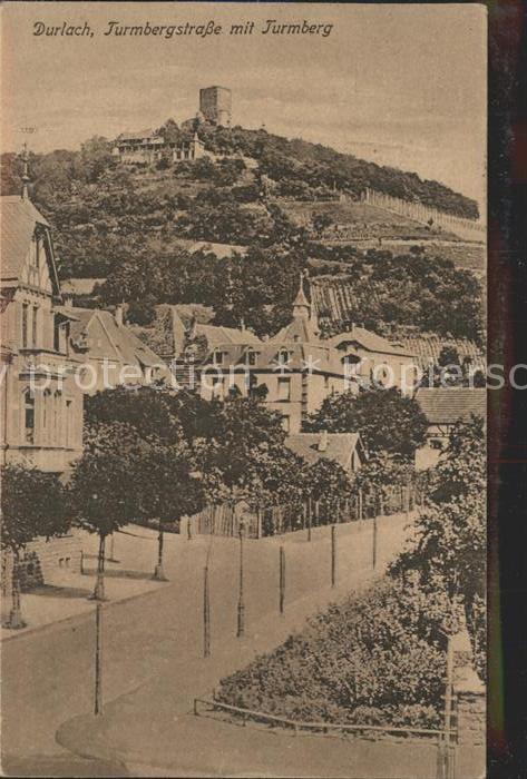 Durlach Turmbergstrasse mit Turmberg