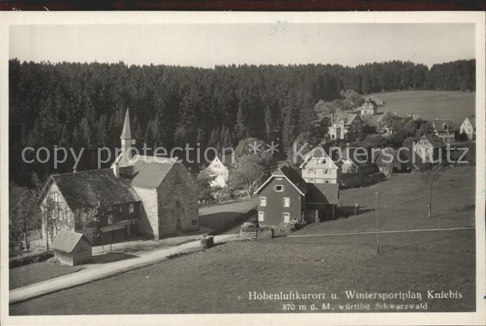 Kniebis Freudenstadt Ortsblick mit Kirche