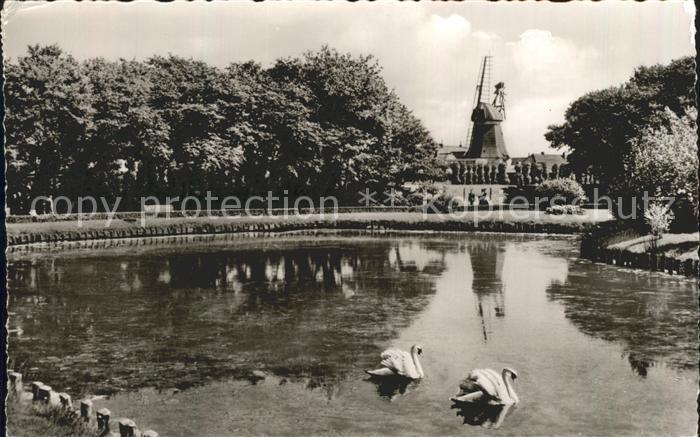 Norderney Nordseebad Napoleon Schanze Schwaene