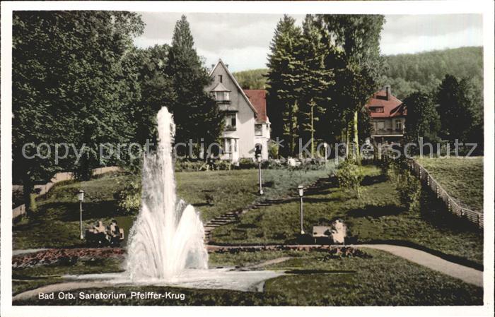 Bad Orb Sanatorium Pfeiffer Krug