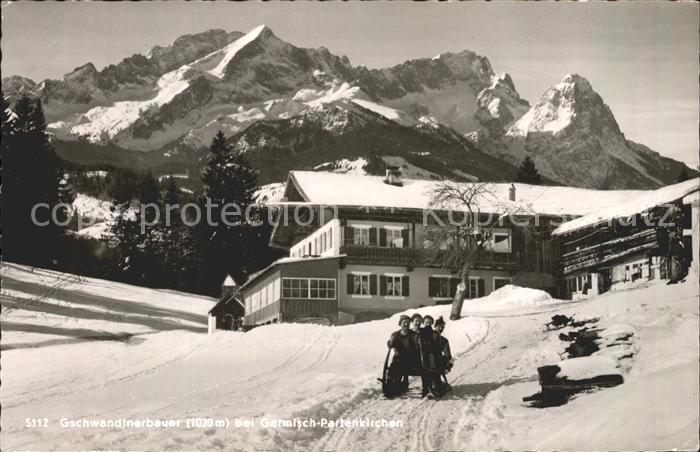 GARMISCH-PARTENKIRCHEN Bayern Gschwendtnerbauer Schlittenfahrt