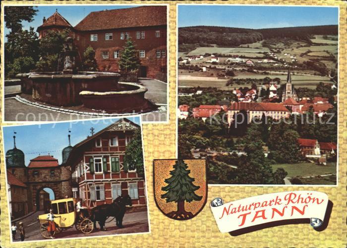 Tann Rhoen Naturpark Rotes Schloss Stadttor Postkutsche