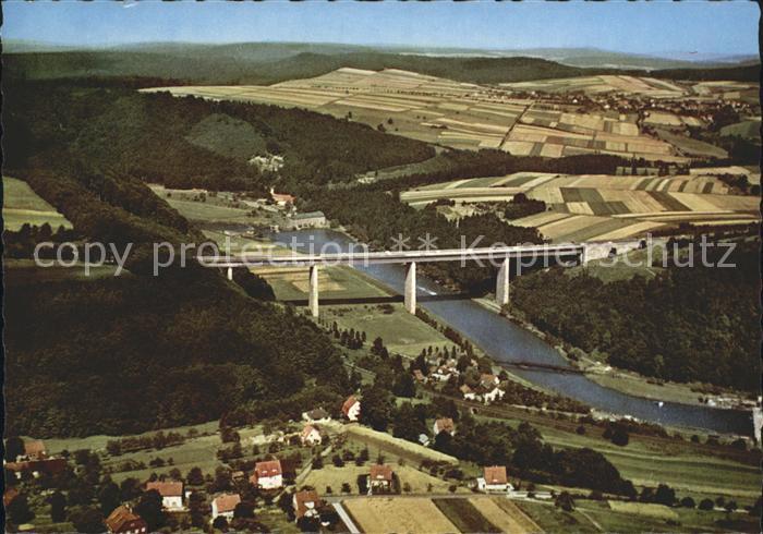 Hann. Muenden Fliegeraufnahme Bruecke Hotel Restaurant Letzter Heller