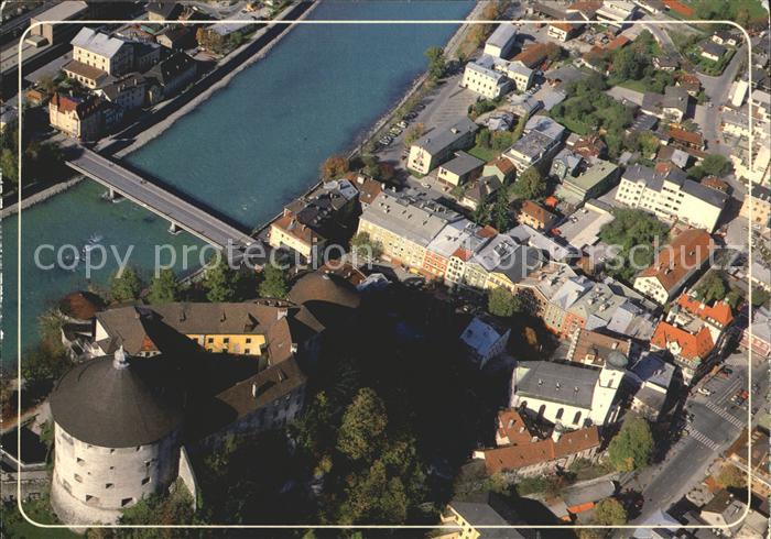 Kufstein Tirol Fliegeraufnahme Altstadt mit Festung