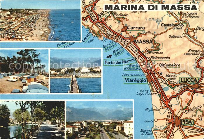 Marina di Massa Landkarte Camping