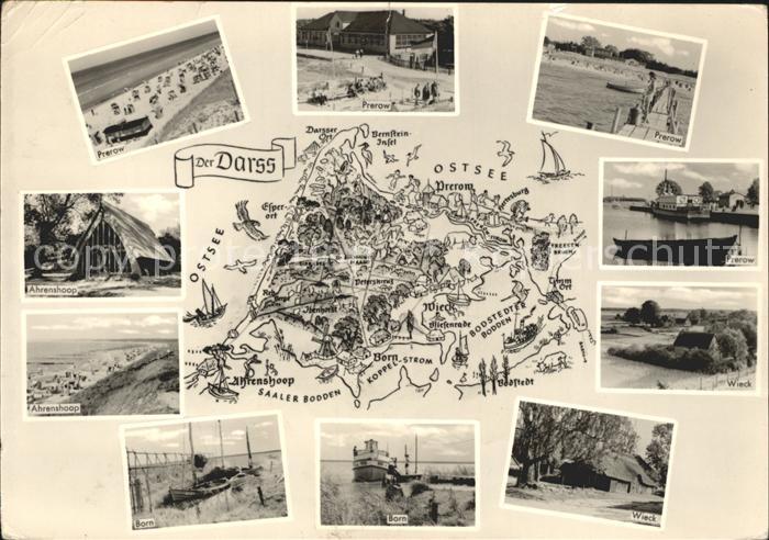 Darss Region Ostsee mit Landkarten