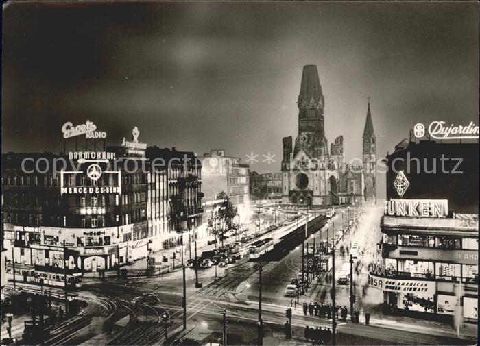 BERLIN CITY Gedaechtniskkirche bei Nacht