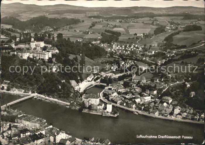 PAssAU Bayern Fliegeraufnahme Dreifluessestadt