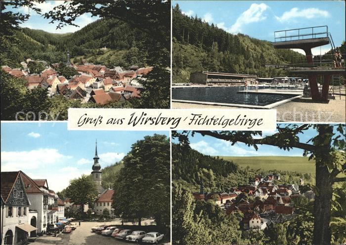 Wirsberg Kulmbach Bayern Schwimmbad und Ortspartie