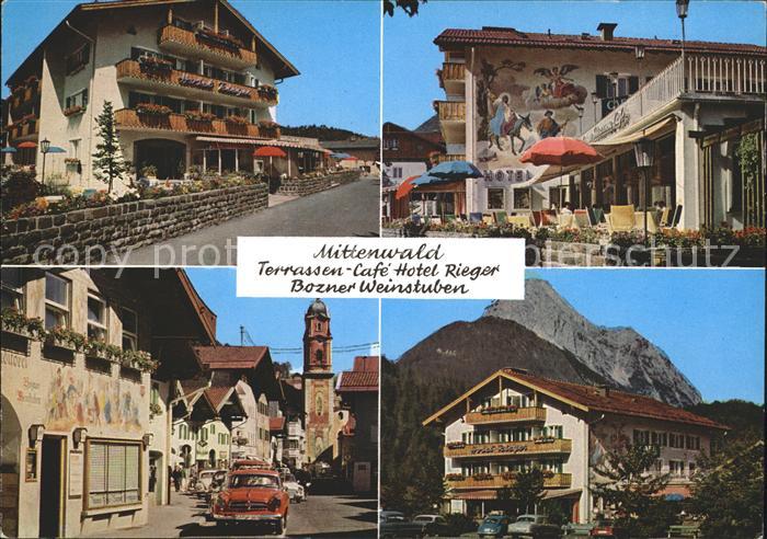 Mittenwald Bayern Cafe Hotel Rieger Bozner Weinstuben