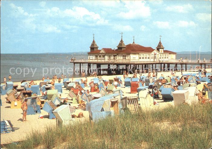 Ahlbeck Ostseebad Strand und Seebruecke