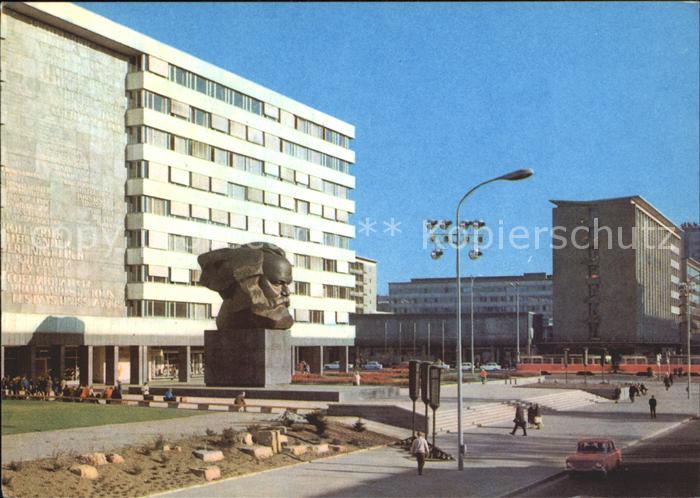 Karl-Marx-Stadt CHEMNITZ Karl Marx Alee mit Monument