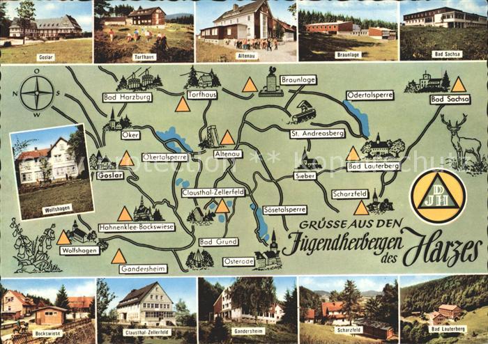 Harz Jugendherbergen Lageplan