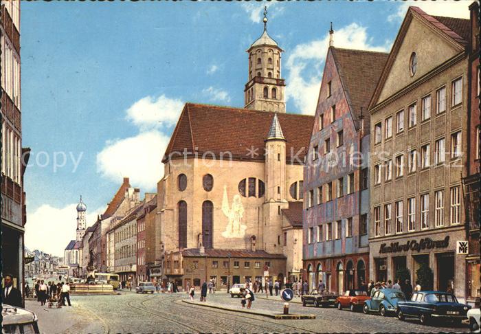 Augsburg Maximilianstrasse mit Kirche