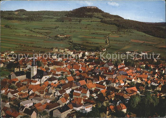 Staffelstein Bad Fliegeraufnahme mit Staffelberg