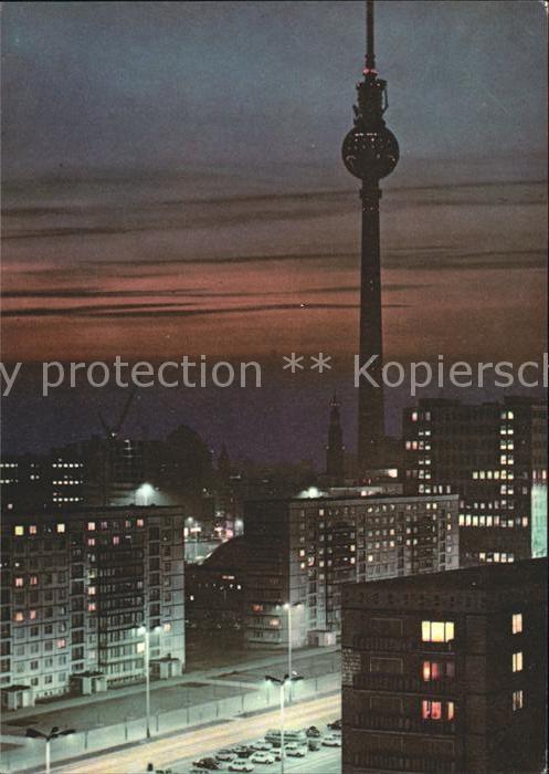 BERLIN  CITY Fernsehturm bei Nacht