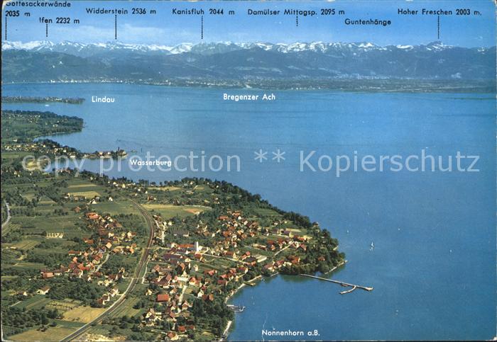 Nonnenhorn Fliegeraufnahme mit Bodensee und Alpen