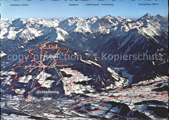 Schladming Obersteiermark Skiregion Dachstein Tauern Pistenplan