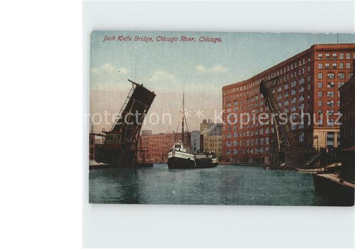 Chicago Illinois Jack Knife Bridge Chicago River