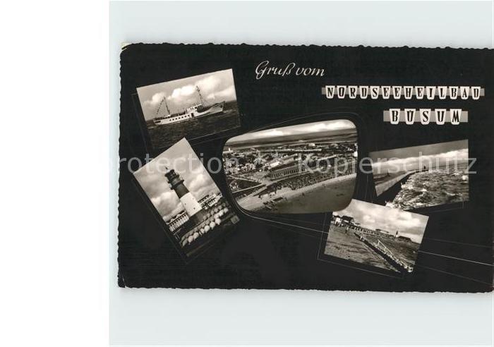 Buesum Nordseebad Leuchtturm Faehre Fliegeraufnahme