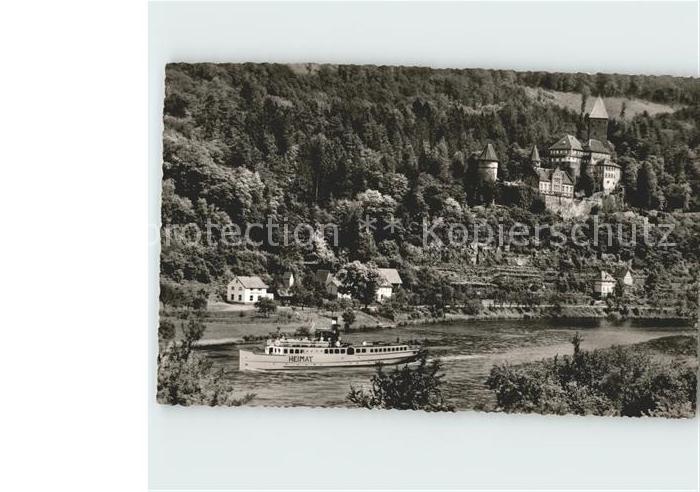 Zwingenberg Baden Neckar Schloss Dampfer Heimat