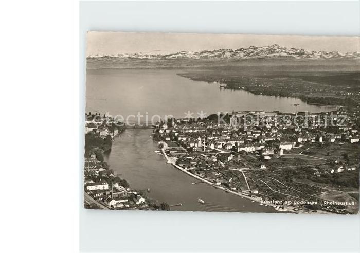 Konstanz Bodensee Rheinausfluss Fliegeraufnahme