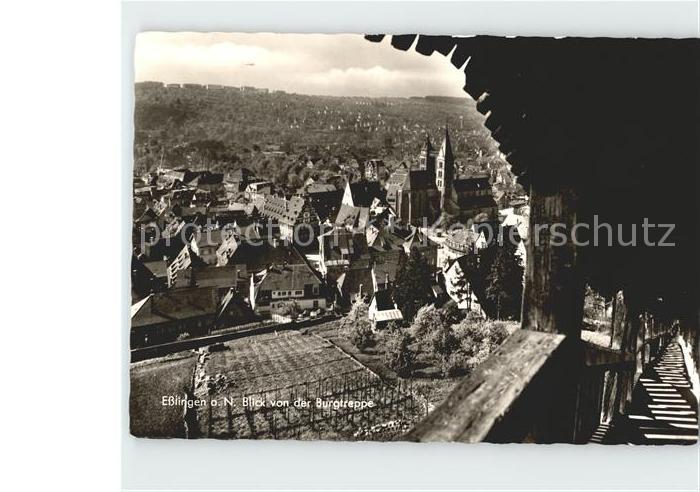 Esslingen Neckar Blick von Burgtreppe