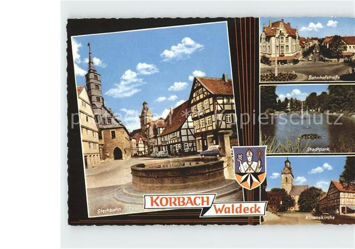 Korbach Stechbahn Stadtpark Bahnhofstrasse Kilianskirche