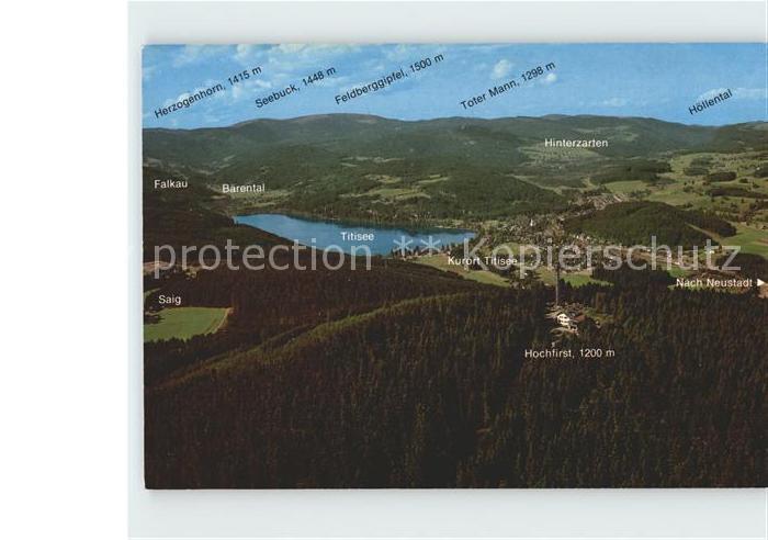 TITISEE Schwarzwald BW Fliegeraufnahme Hochfirst Herzogenhorn