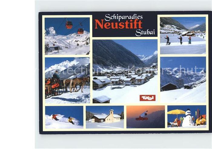 Neustift Stubaital Tirol Schulzentrum Pferdeschlitten Ski