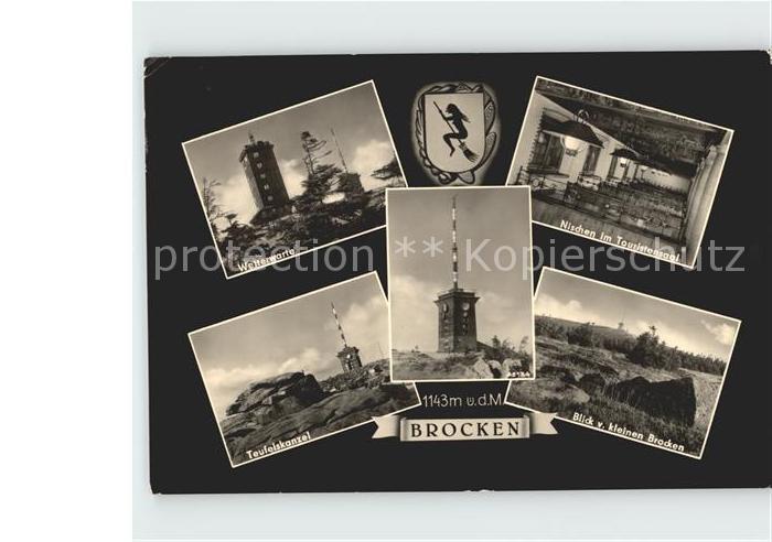 Brocken Harz Wetterwarte Teufelskanzel Nischen Touristensaal