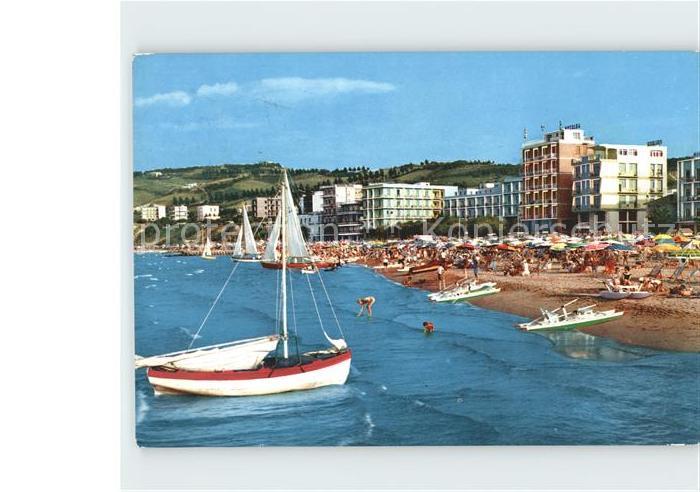 Gabicce Mare Strand Segelboot