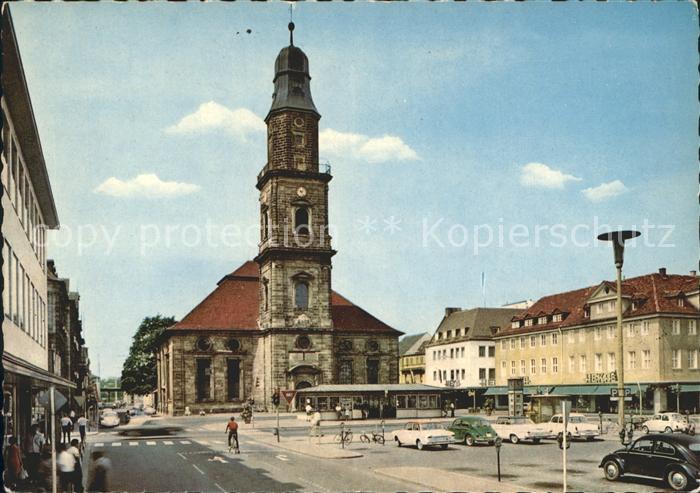 ERLANGEN Bayern Hugenottenplatz mit Kirche