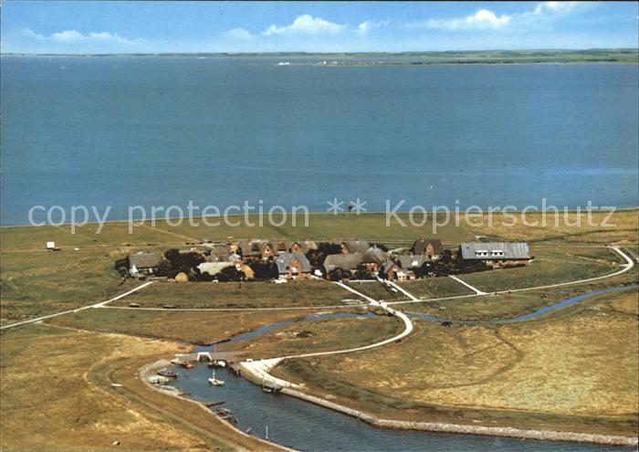 Hallig Oland Oland im Hintergrund die Insel Foehr