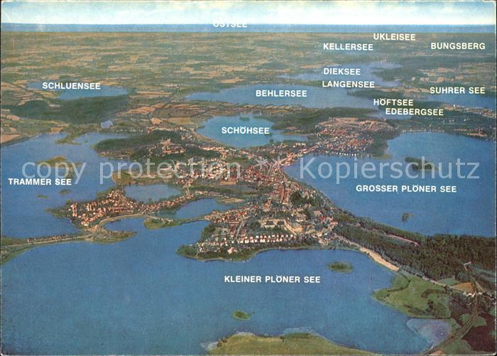 Ploen See Kleiner Ploener See Trammer See Schluensee Fliegeraufnahme