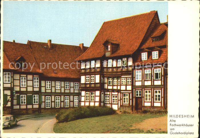 HILDESHEIM  CITY Alte Fachwerkhaeuser Godehardiplatz