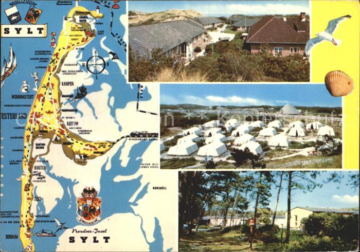 Kampen Sylt Landkarte Jugendseeheim Camping