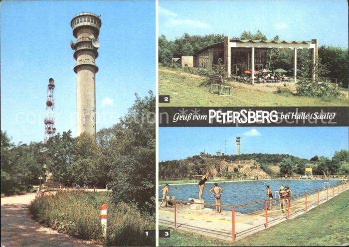 Halle Saale Naherholungsgebiet Petersberg Fernsehturm Schwimmbad