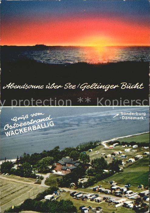 Wackerballig Fliegeraufnahme mit Strand