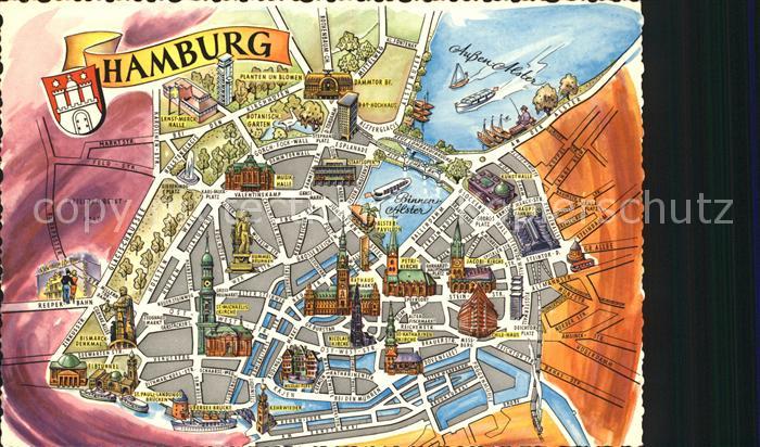 HAMBURG  CITY Stadtplan