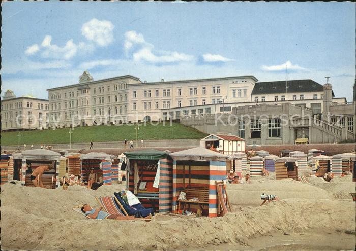 BORKUM Nordseebad Niedersachsen Strand mit Haus Europa