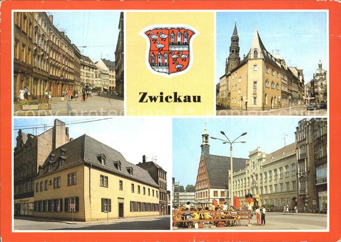 Zwickau Sachsen Schiffchen Rathaus Gewandhaus Plauensche Strasse